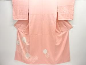 未使用品　絞り亀甲に草花模様刺繍訪問着